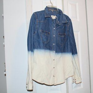 H&M Blue and White Denim Shirt